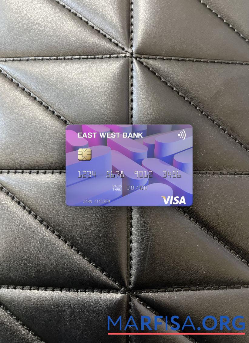 Downloadable USA East West Bank visa card photolook front template
